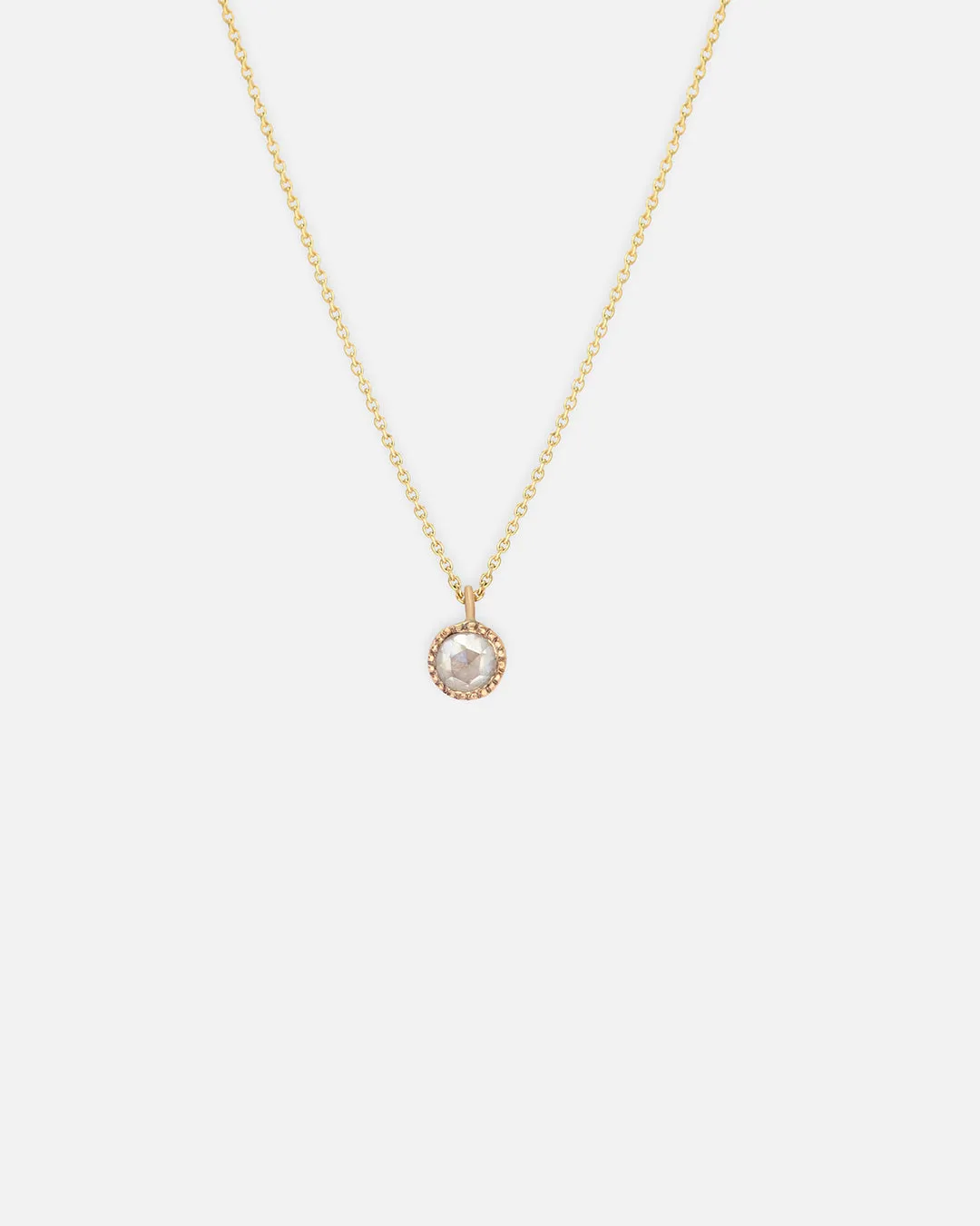 Melee Ball / 3.5mm Milky Diamond Pendant