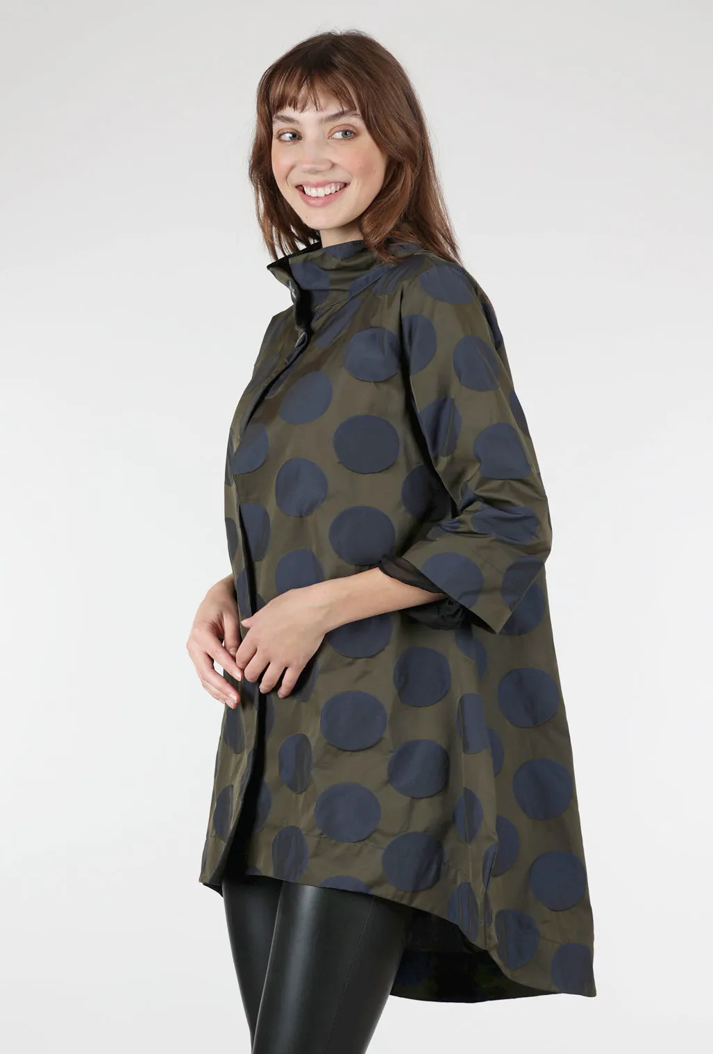 Memory Crunch Yael Jacket, Olive/Navy Dot