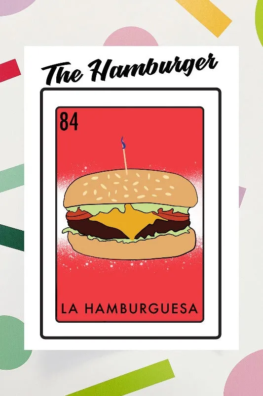 Memphis Poster Prints- The Hamburger