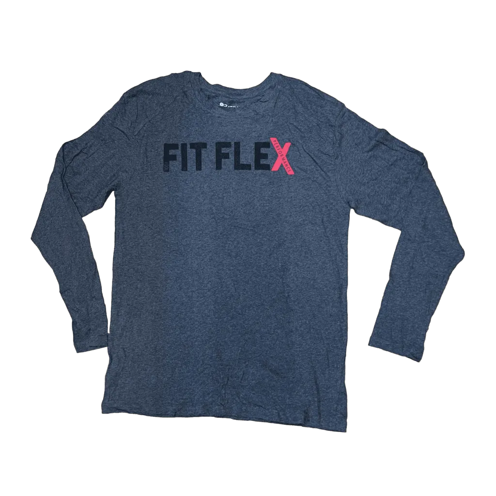 Men's  Badger Sport •Performance Fit Flex•  Long Sleeve Tee Gray - Large