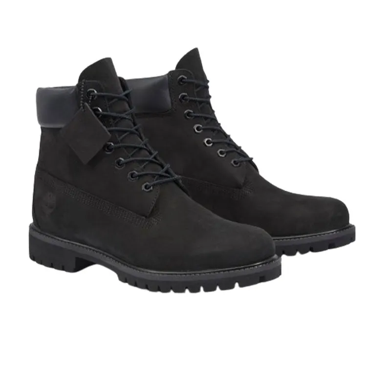 Men's Timberland Premium 6-Inch Waterproof Boot Black Nubuck 10073