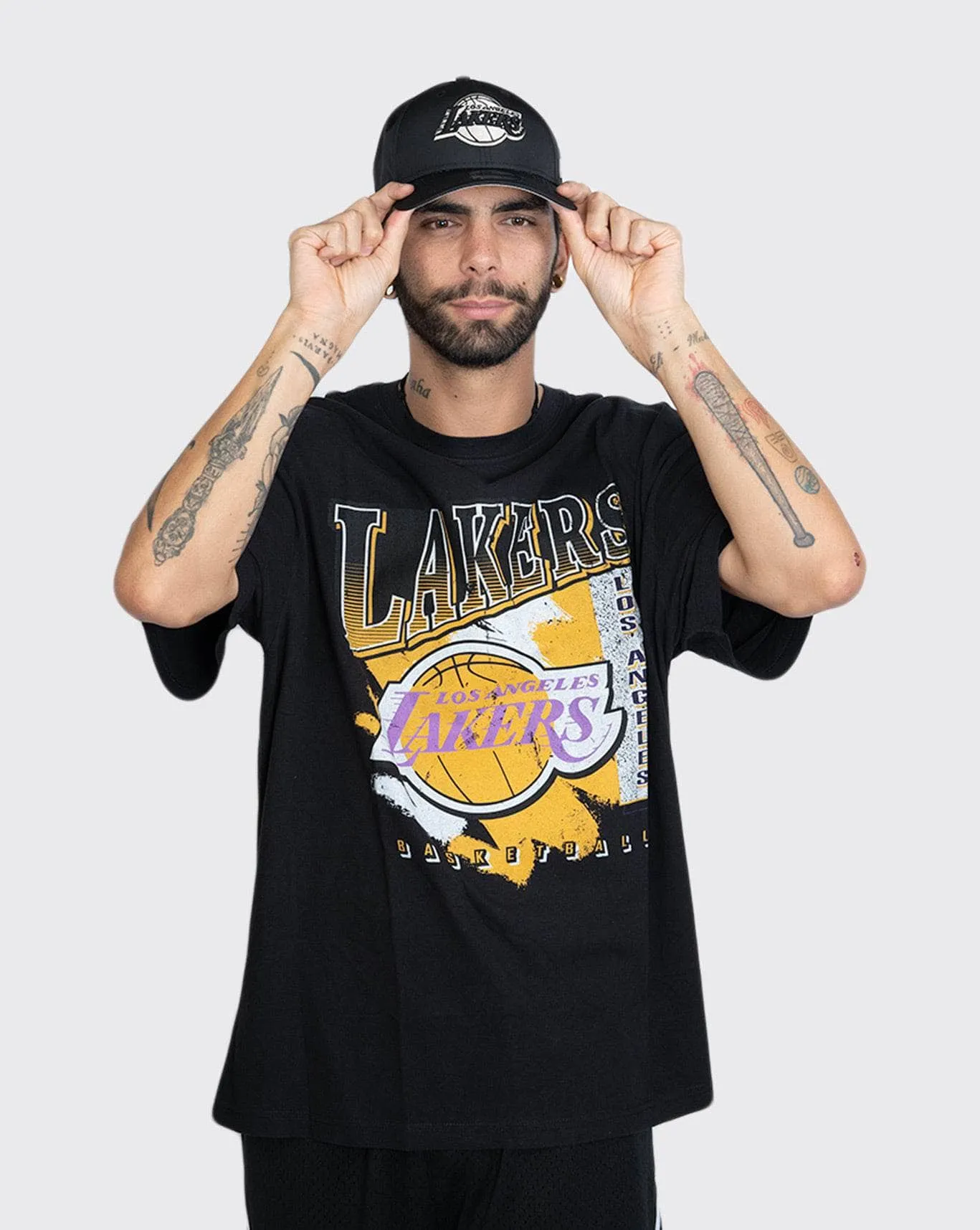 mitchell and ness brush off lakers tee MNLL1176