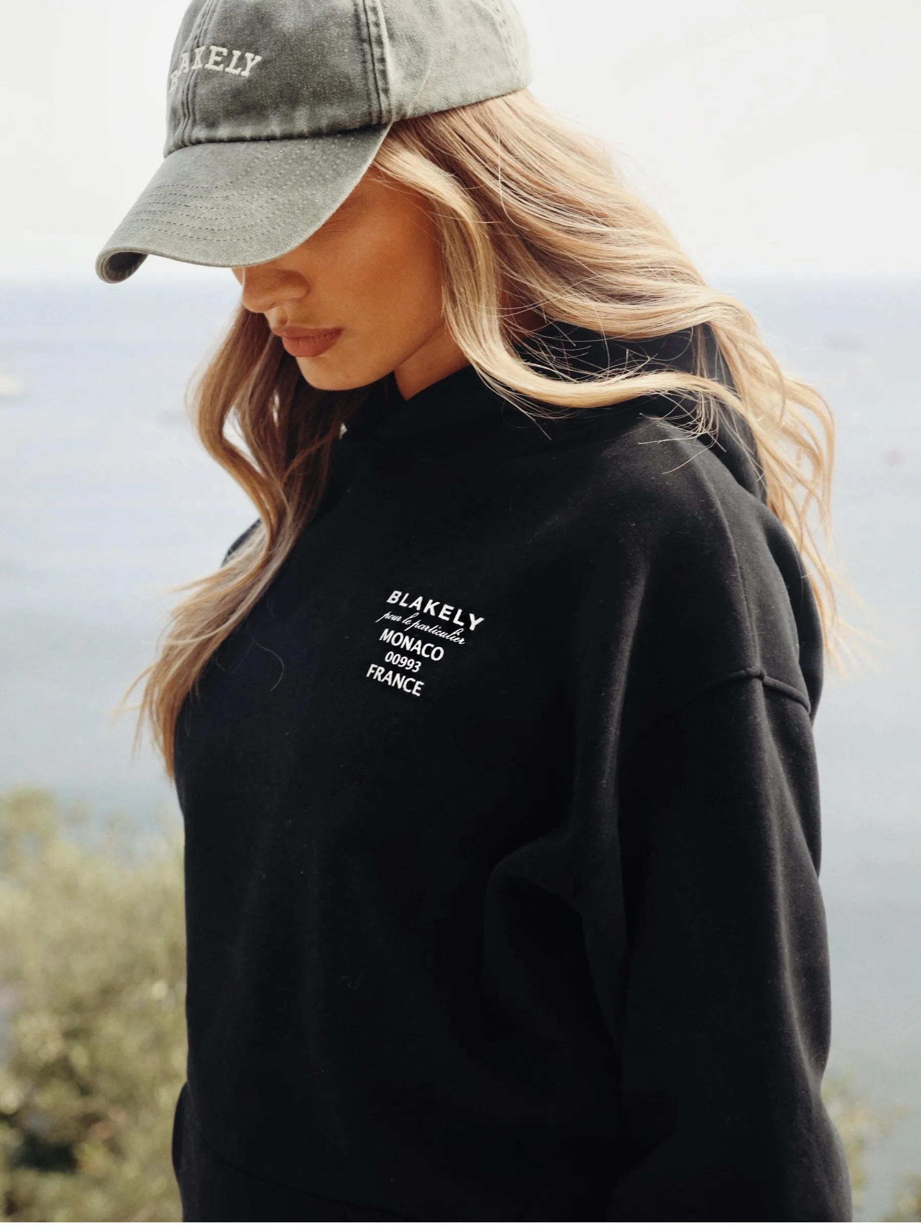 Monaco Oversized Hoodie - Black