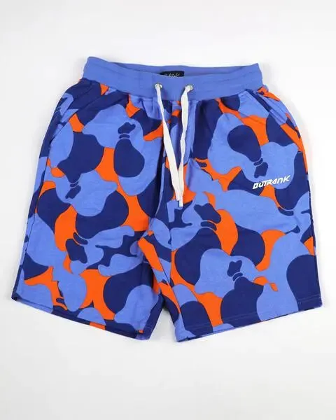 Money Bag Camo 9" Inseam French Terry Shorts