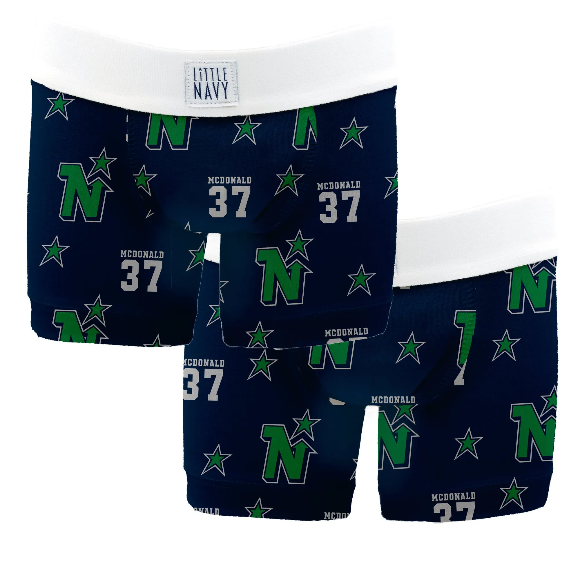 MUSKOKA NORTH STARS HOCKEY -Premium Boys Boxer Brief (2 pack) PERSONALIZED