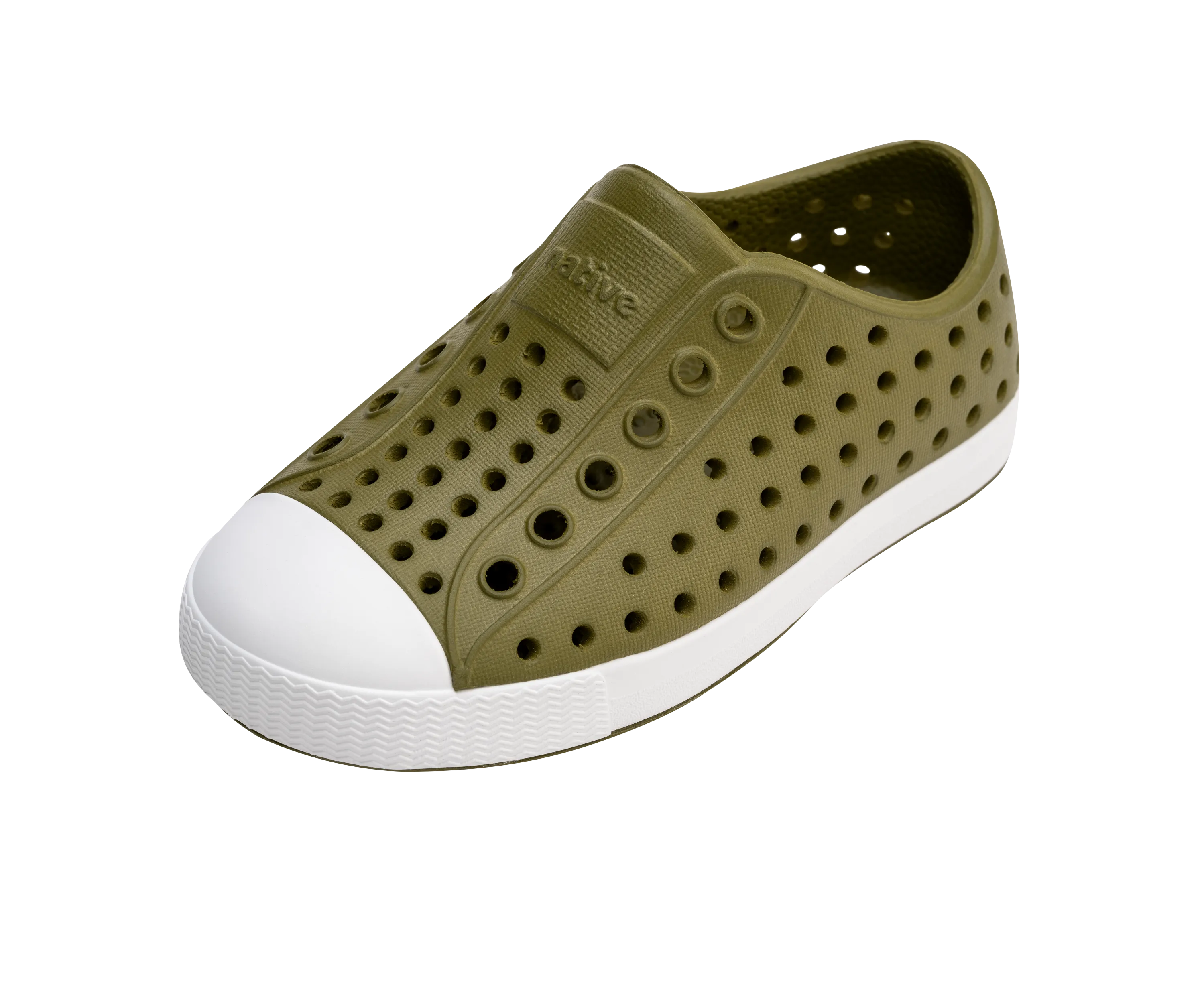 Native Jefferson Shoes - Rookie Green / Shell White