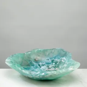 Natural Blue / Green Fluorite Bowl 14.5