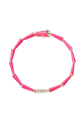 Neon Pink Lola Linked Bracelet