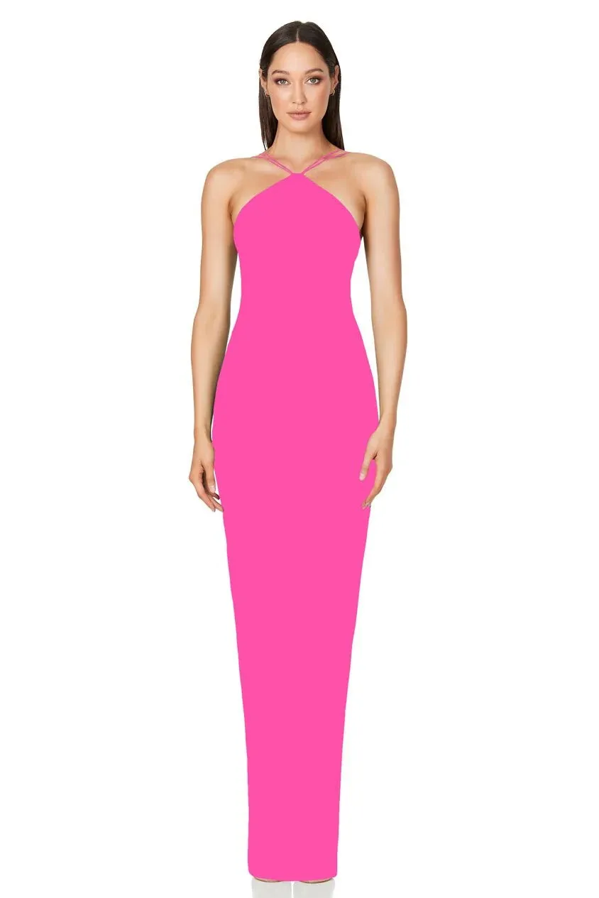 Nookie Trinity Gown - Neon Pink