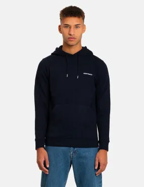 Norse Projects Vagn Logo Hooded Sweatshirt - Dark Navy Blue