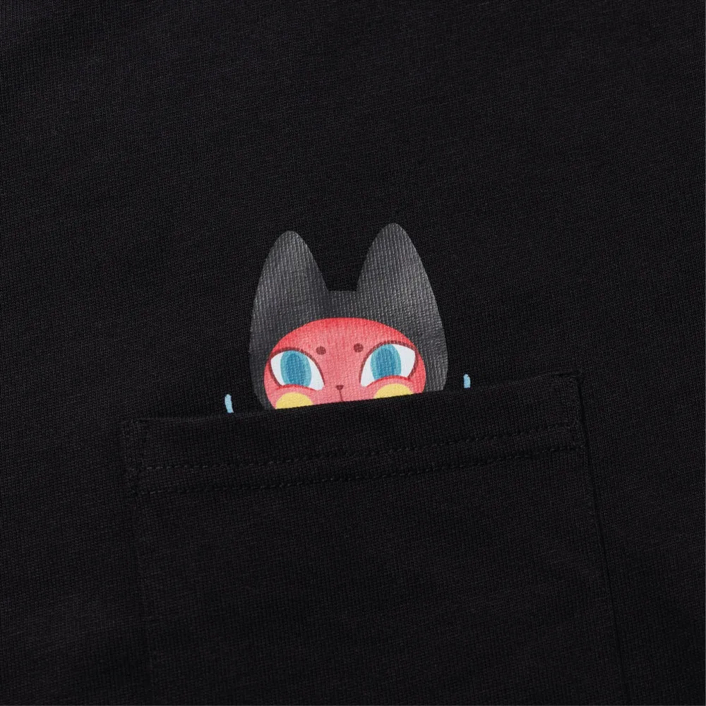 OGIS x BADMEAW POCKET TEE-BLACK