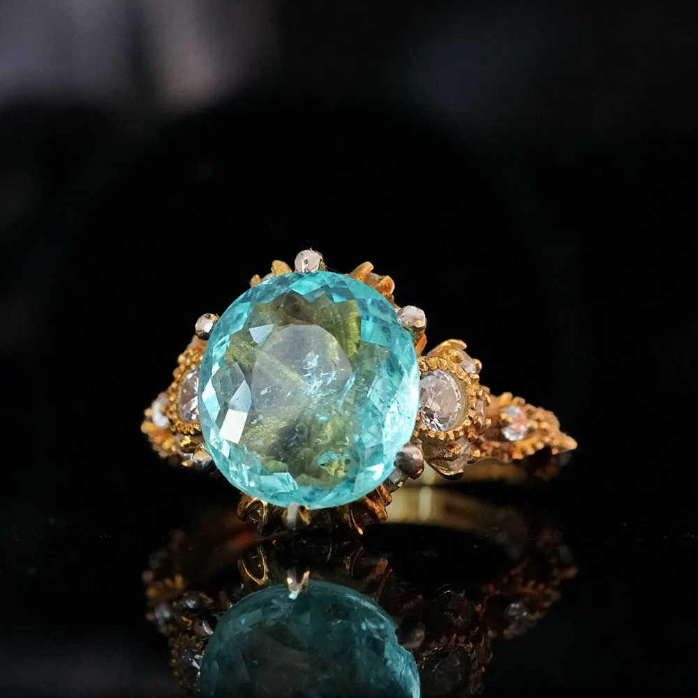 One Of A Kind: Paraiba Tourmaline Westminster Diamond Ring