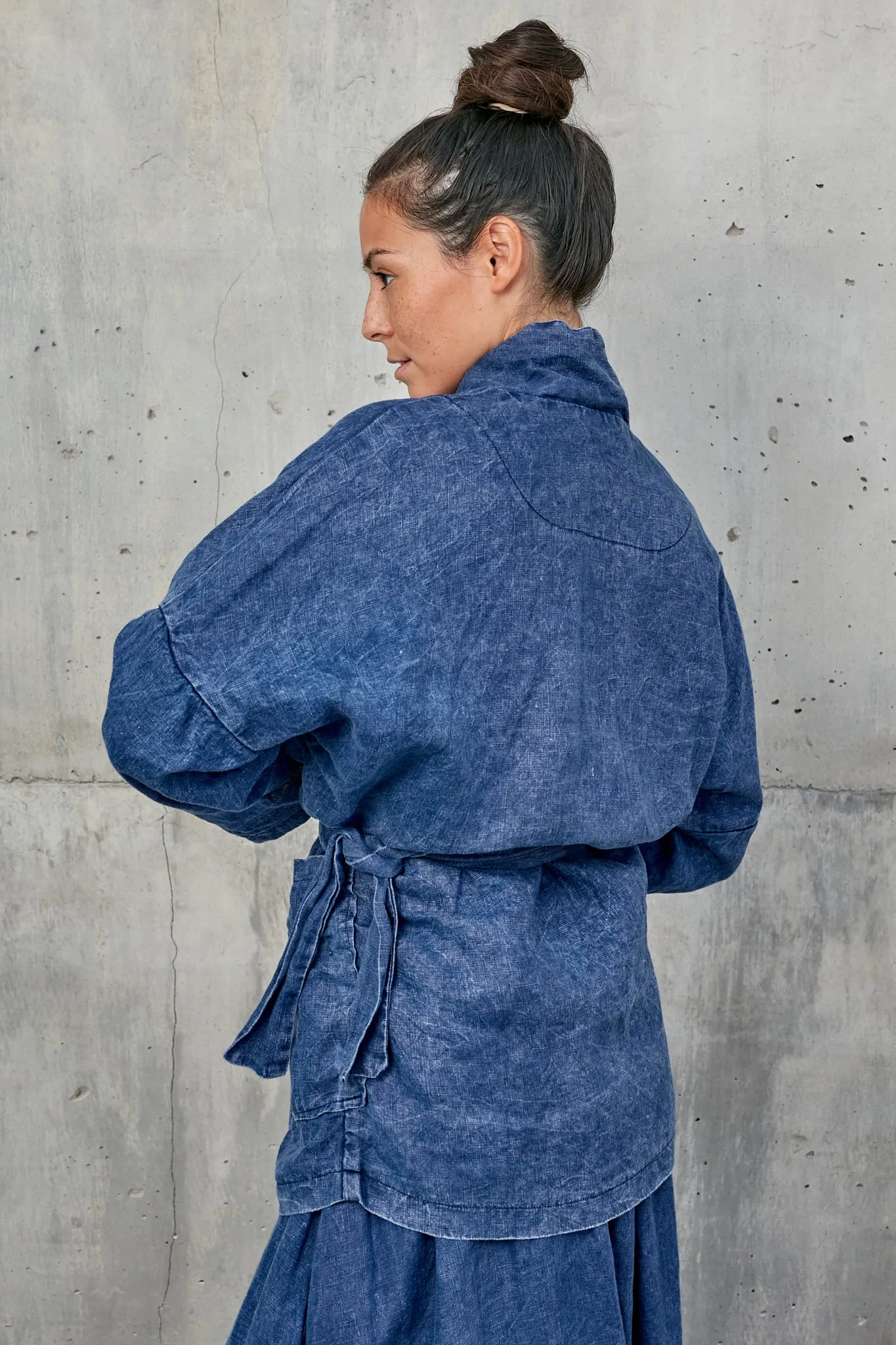 PACAR  [ boyfriend ] - 100% linen oversized kimono