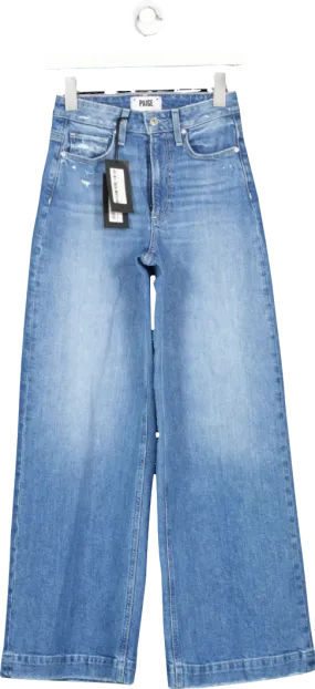 PAIGE Blue Harper High Rise Wide Leg Jeans W23