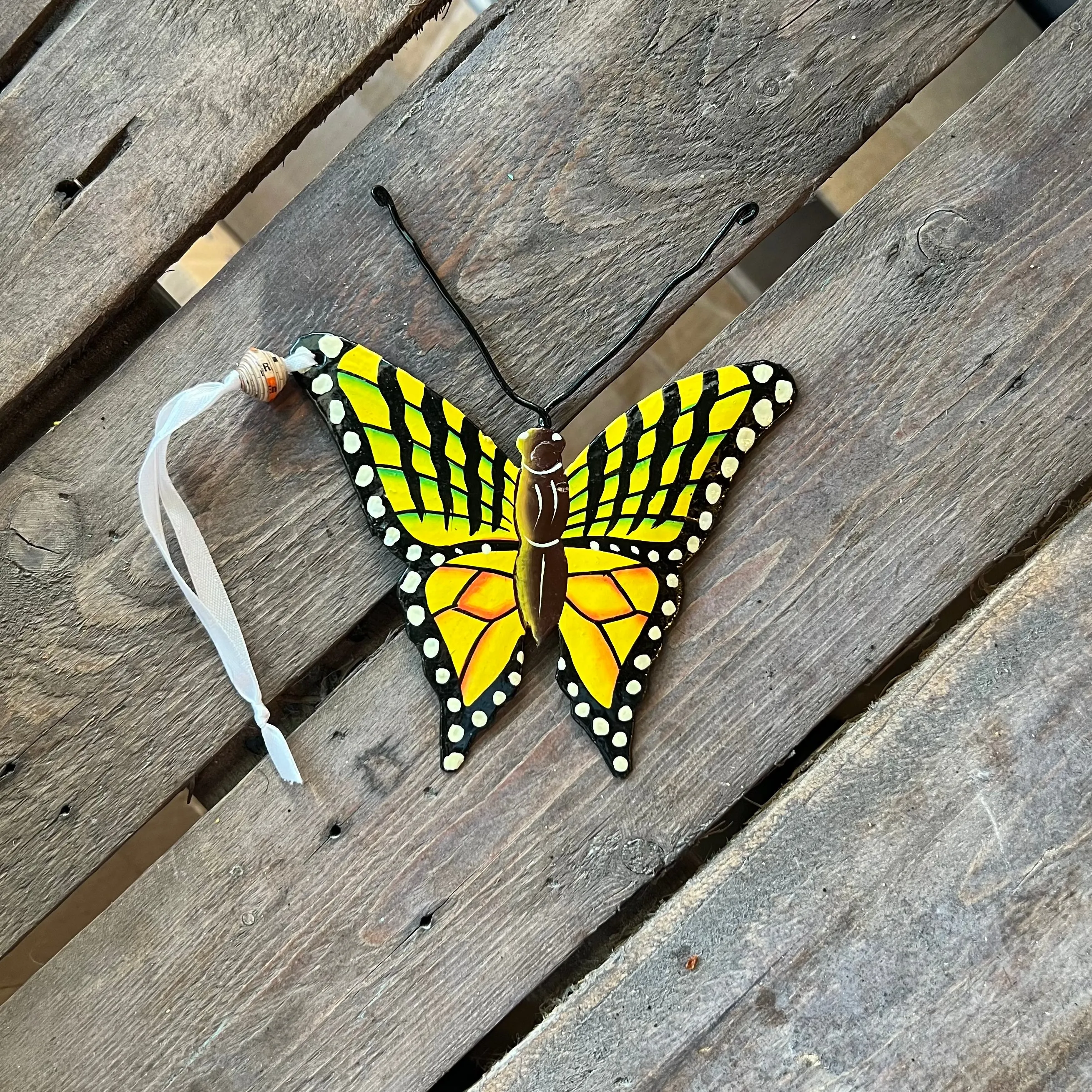 Painted Butterfly Ornament