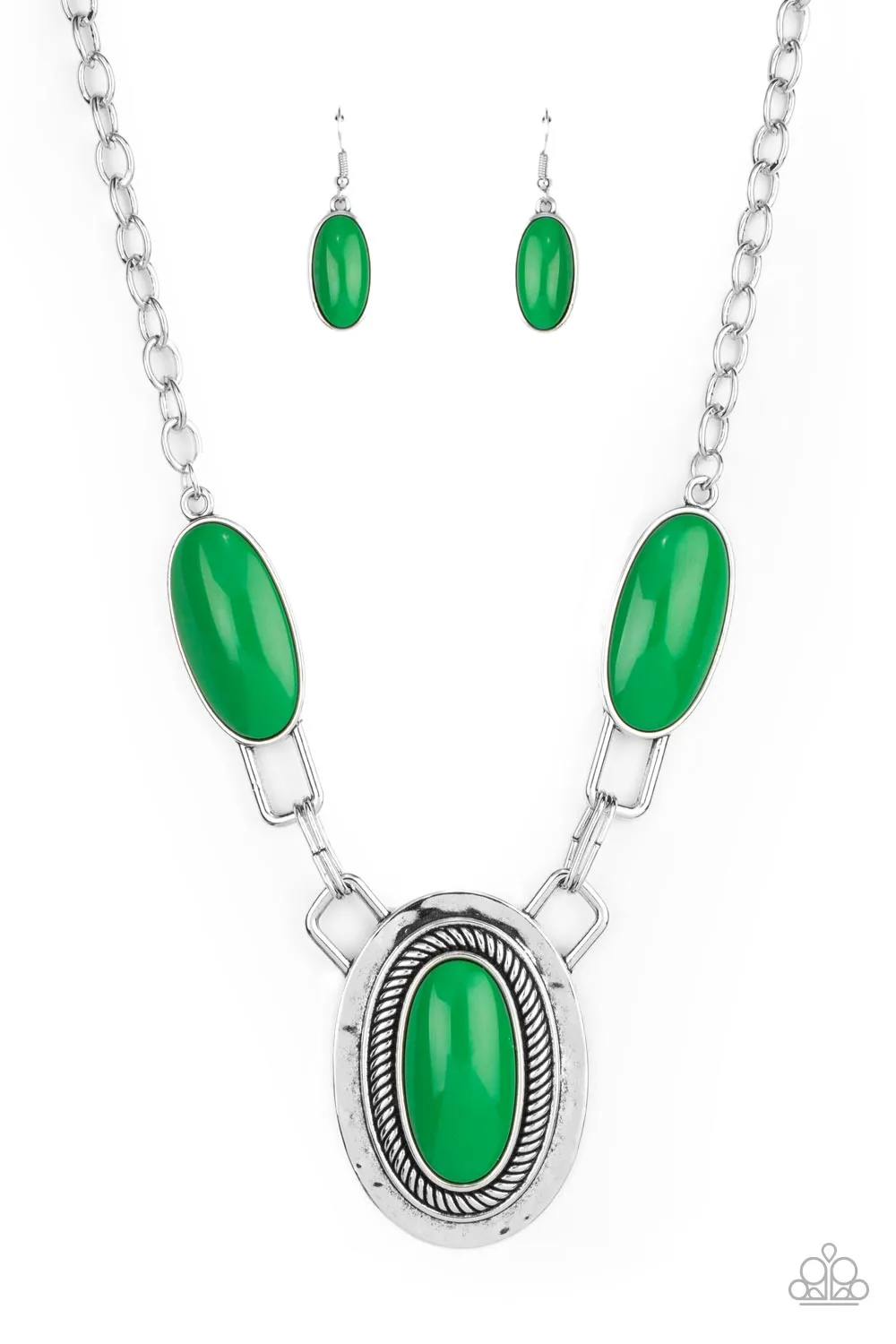 Paparazzi Necklace ~ Count to TENACIOUS - Green