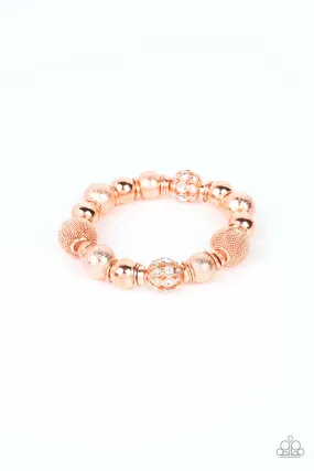 Paparazzi We Totally Mesh Copper Bracelet