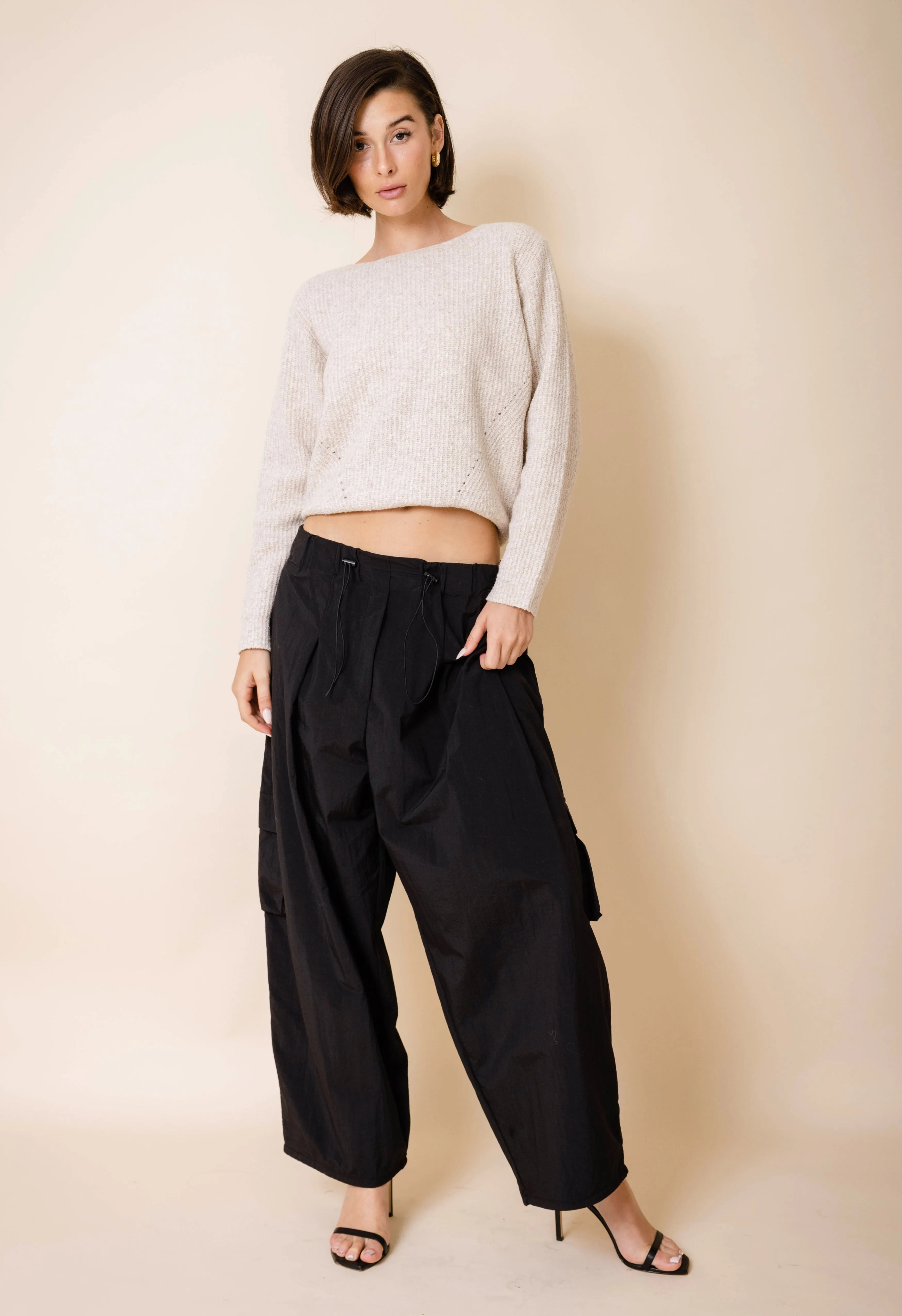 Parachute Pants in Black