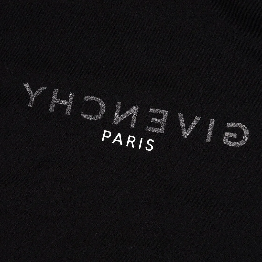 Paris Reverse Oversized T-Shirt - Black