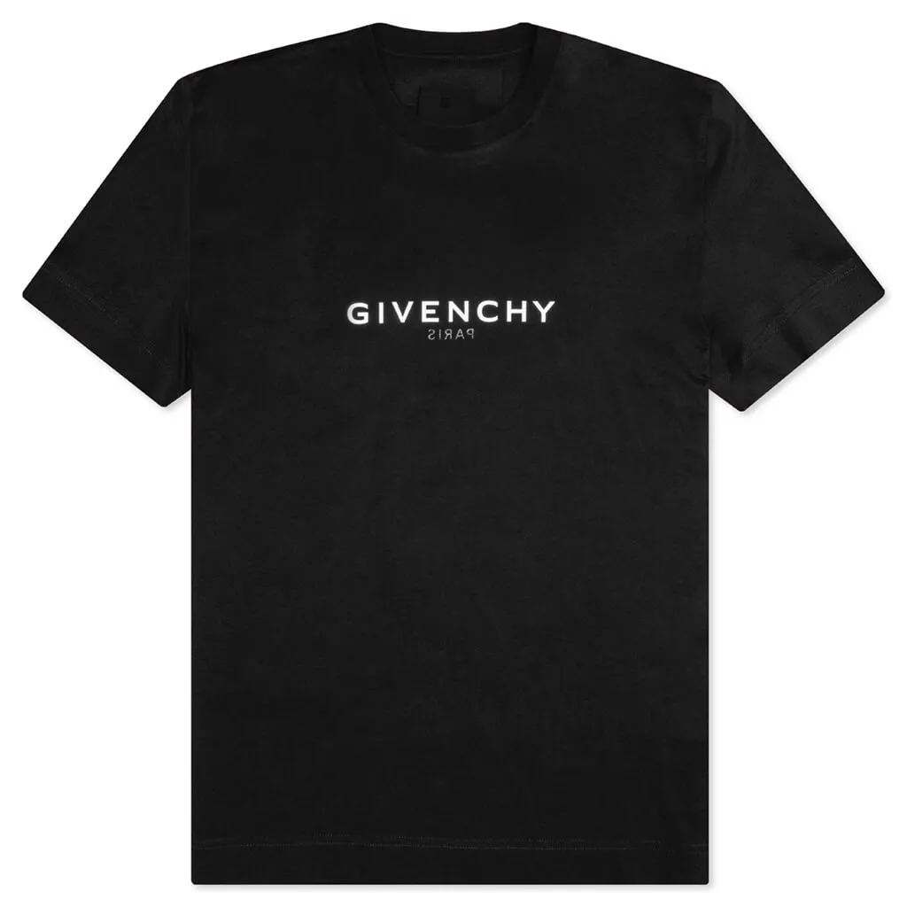 Paris Reverse Oversized T-Shirt - Black