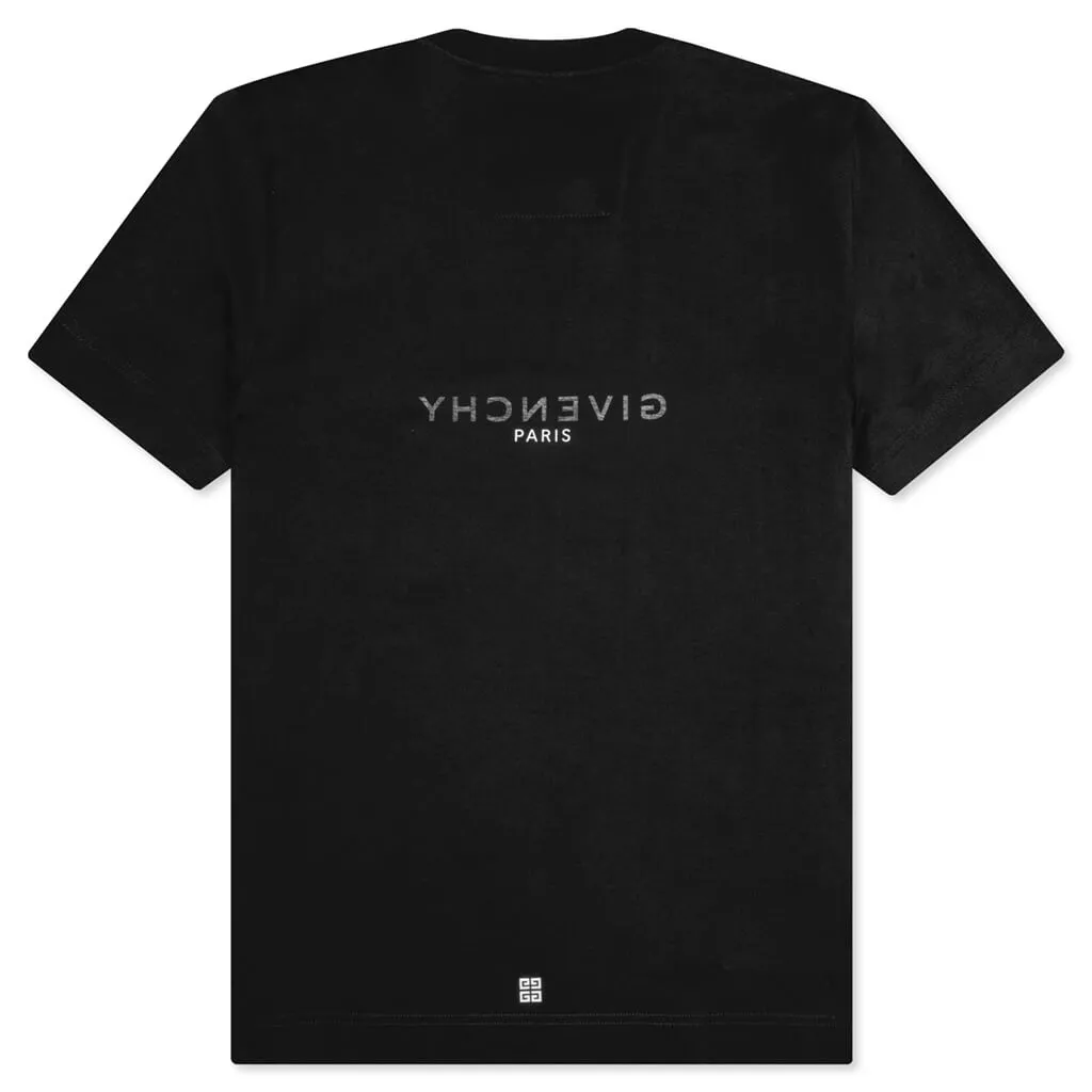 Paris Reverse Oversized T-Shirt - Black