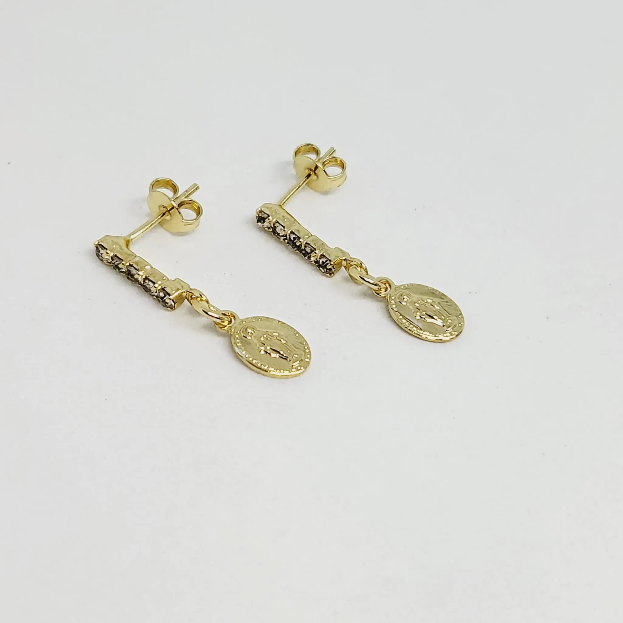 Pendant and Earrings Set - Miraculous Medal [Gold Veneer]