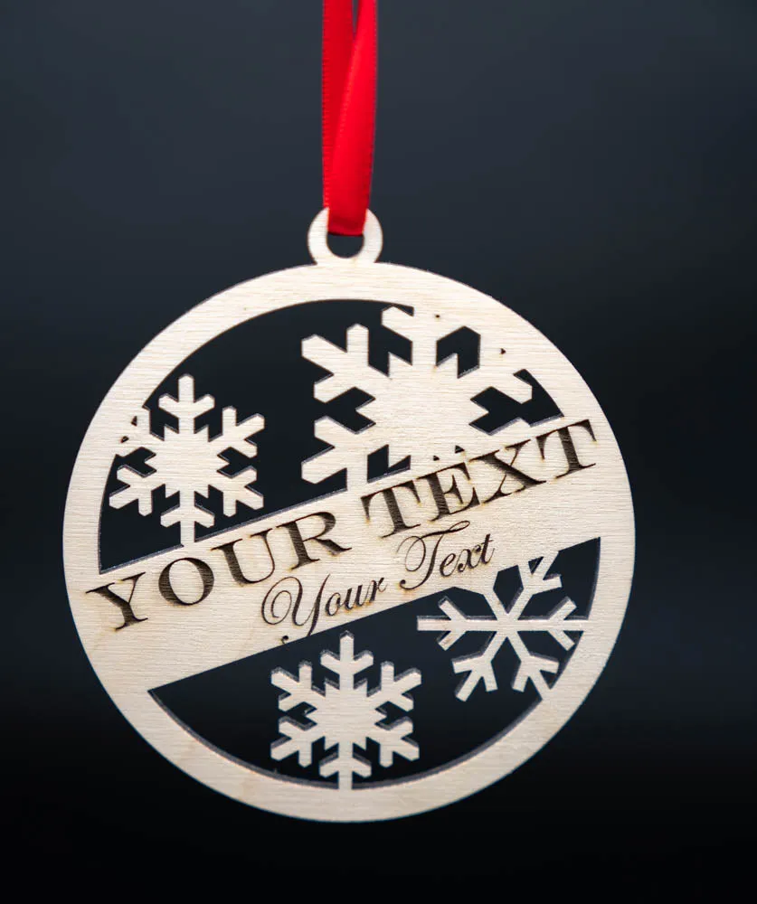 Personalized Custom Wooden Snowflake Ornament - Enchanting Holiday Memories