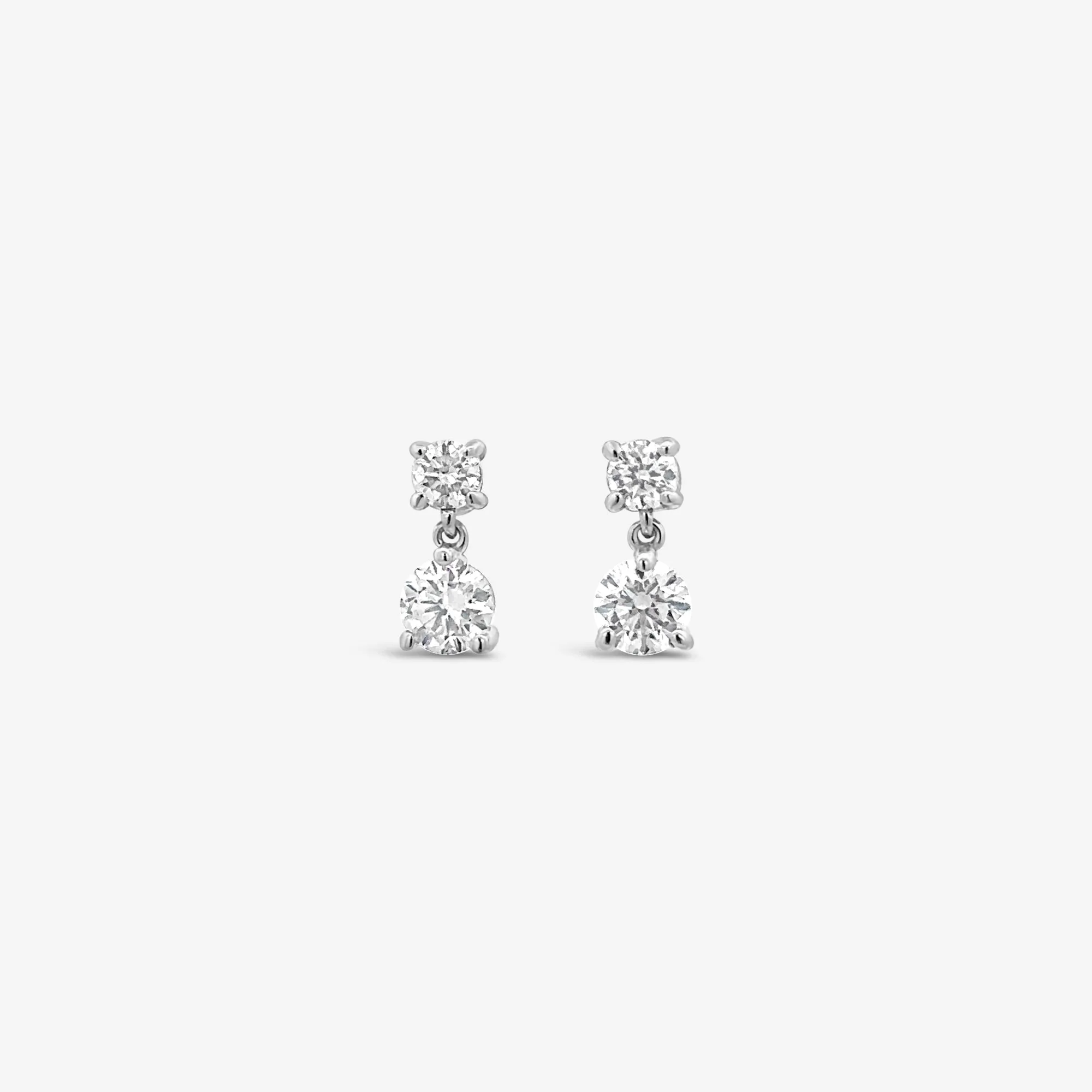 Petite Diamond Drop Earrings