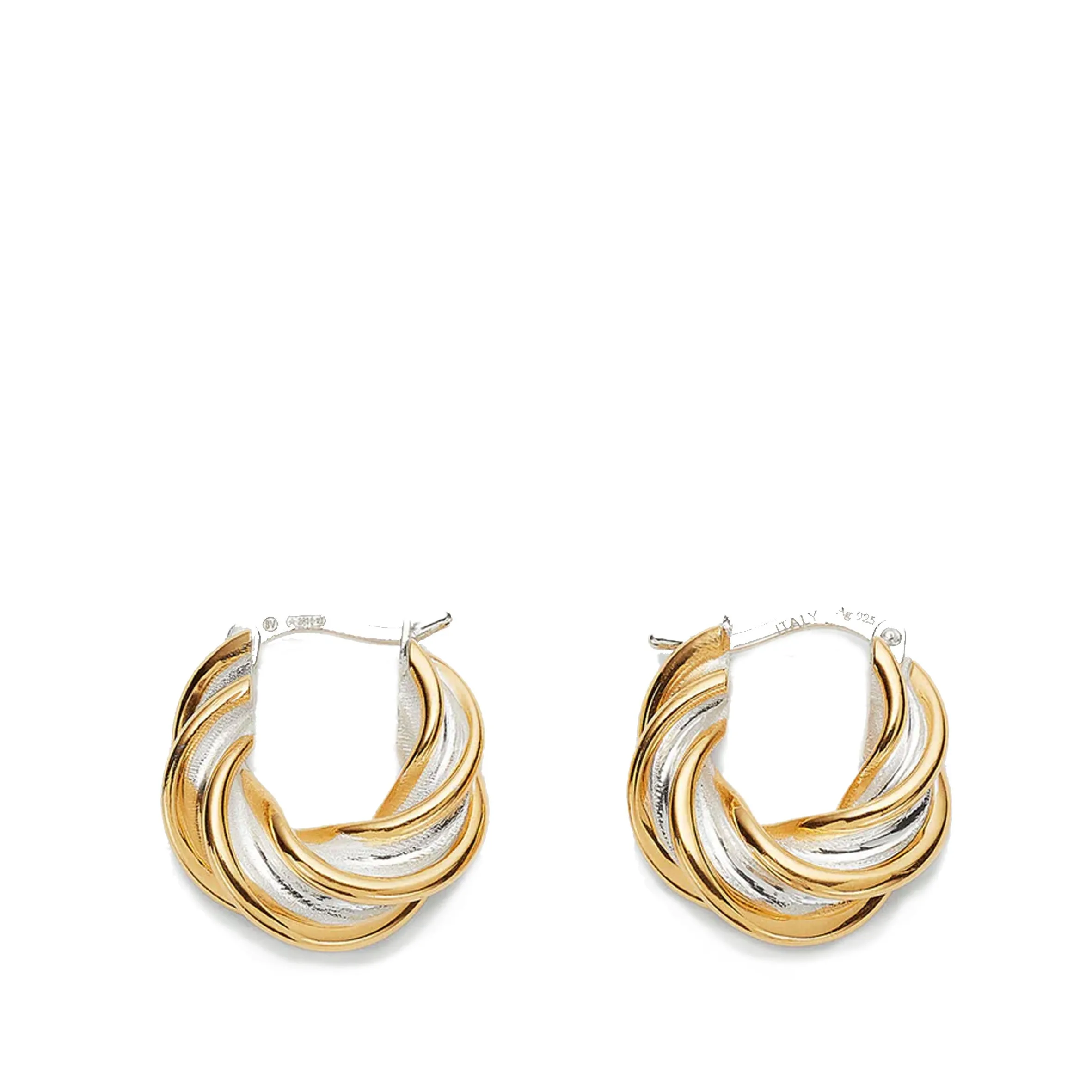 Pillar Hoops, Gold