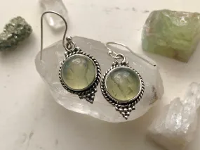 Prehnite Cassia Dot Earrings