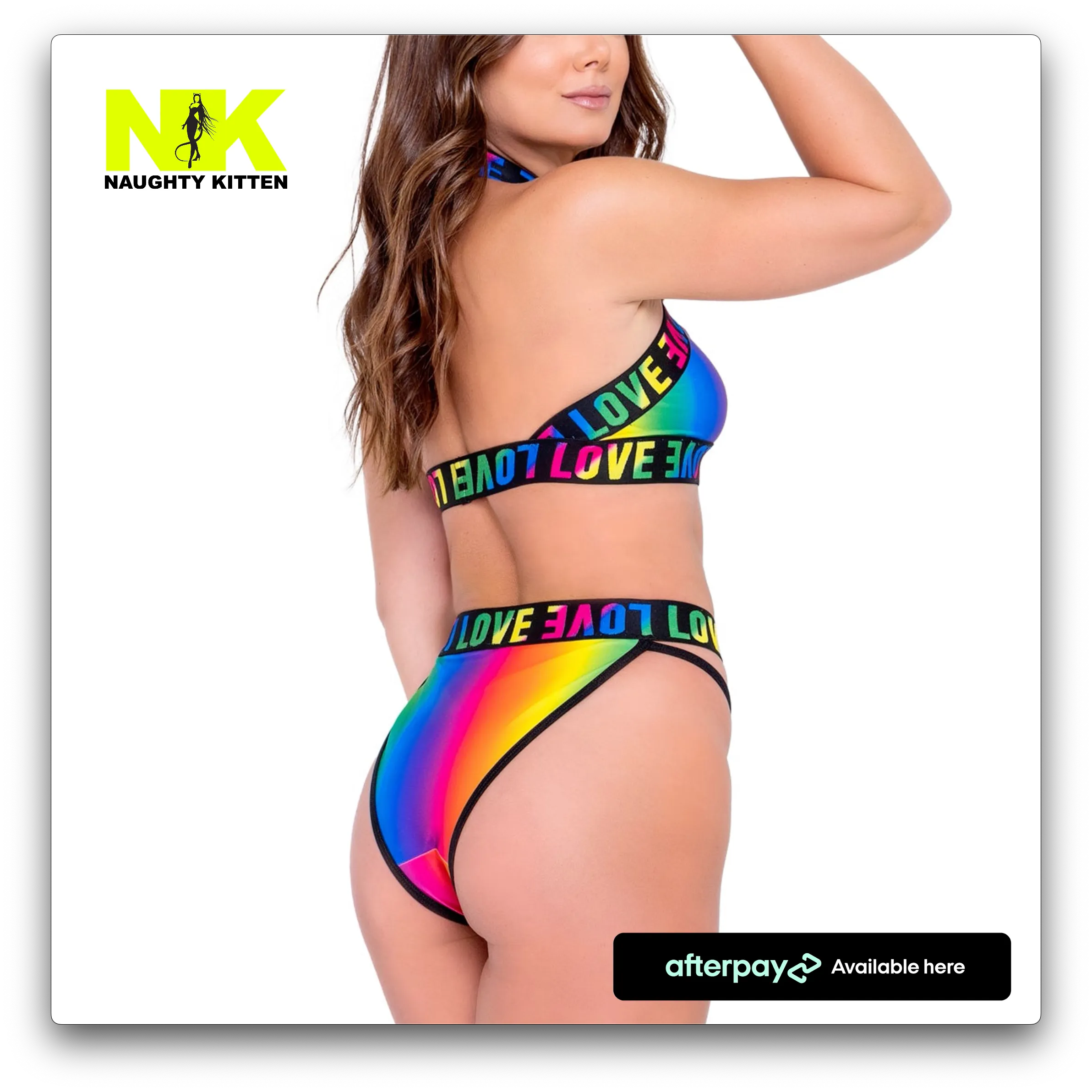 Pride Rainbow High-Waisted Criss-Cross Shorts