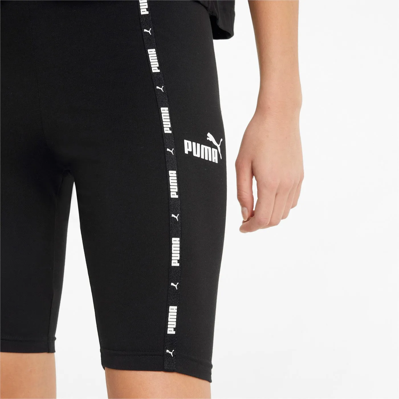 Puma women's stretch sports shorts Power 9 High-Waist Tape 847121 01 black