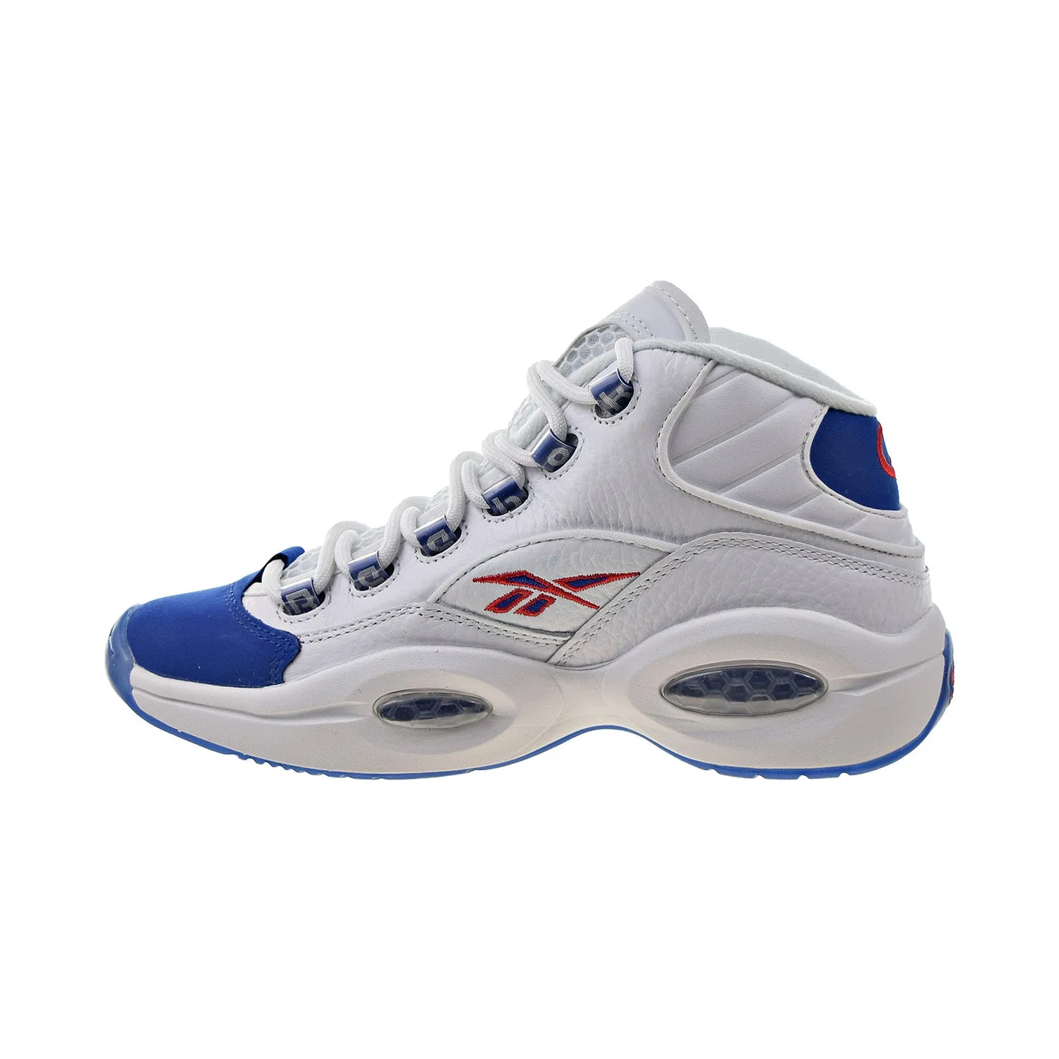 Reebok Question Mid "Double Cross" Men's Shoes White-Collegiate Royal-Primal Red