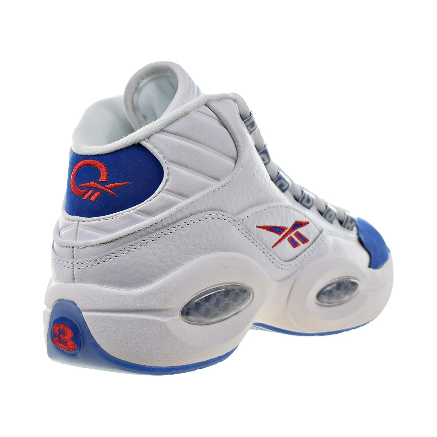 Reebok Question Mid "Double Cross" Men's Shoes White-Collegiate Royal-Primal Red