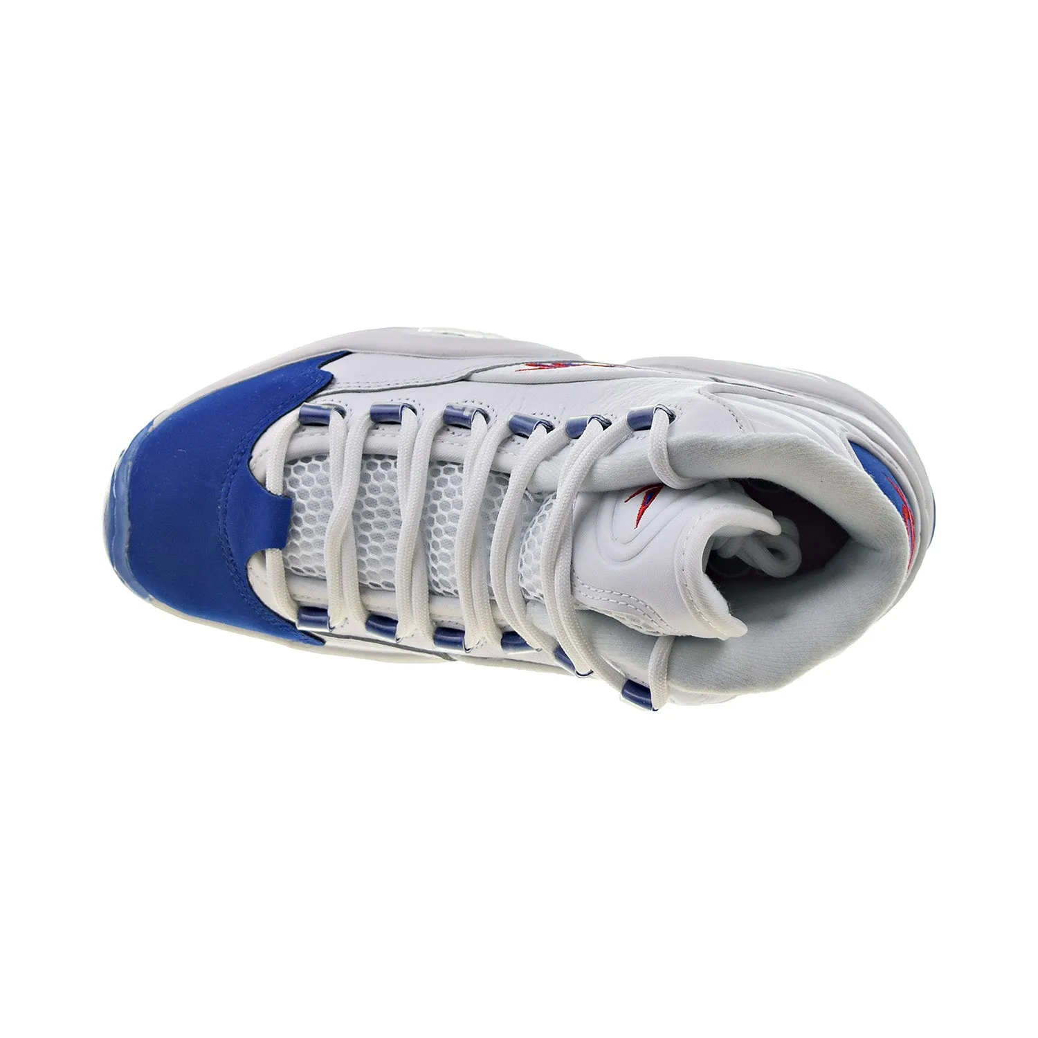 Reebok Question Mid "Double Cross" Men's Shoes White-Collegiate Royal-Primal Red