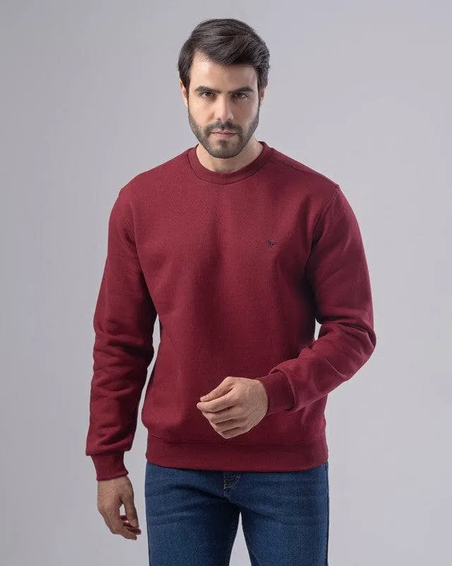 ROUND-NECK SWEATSHIRT - WINE