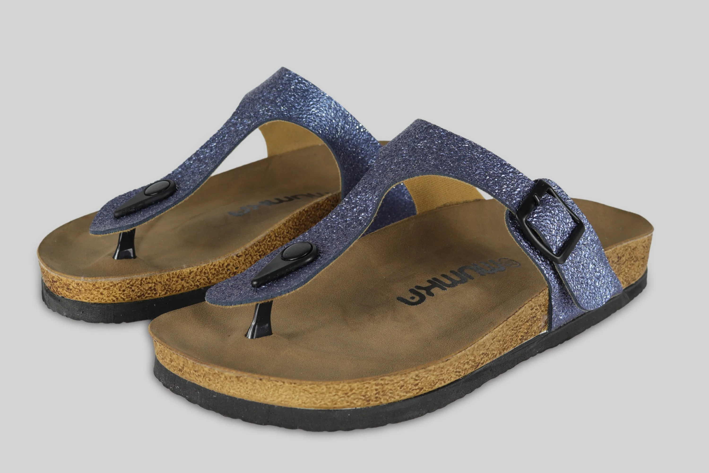 Sandalias Brillo Azul