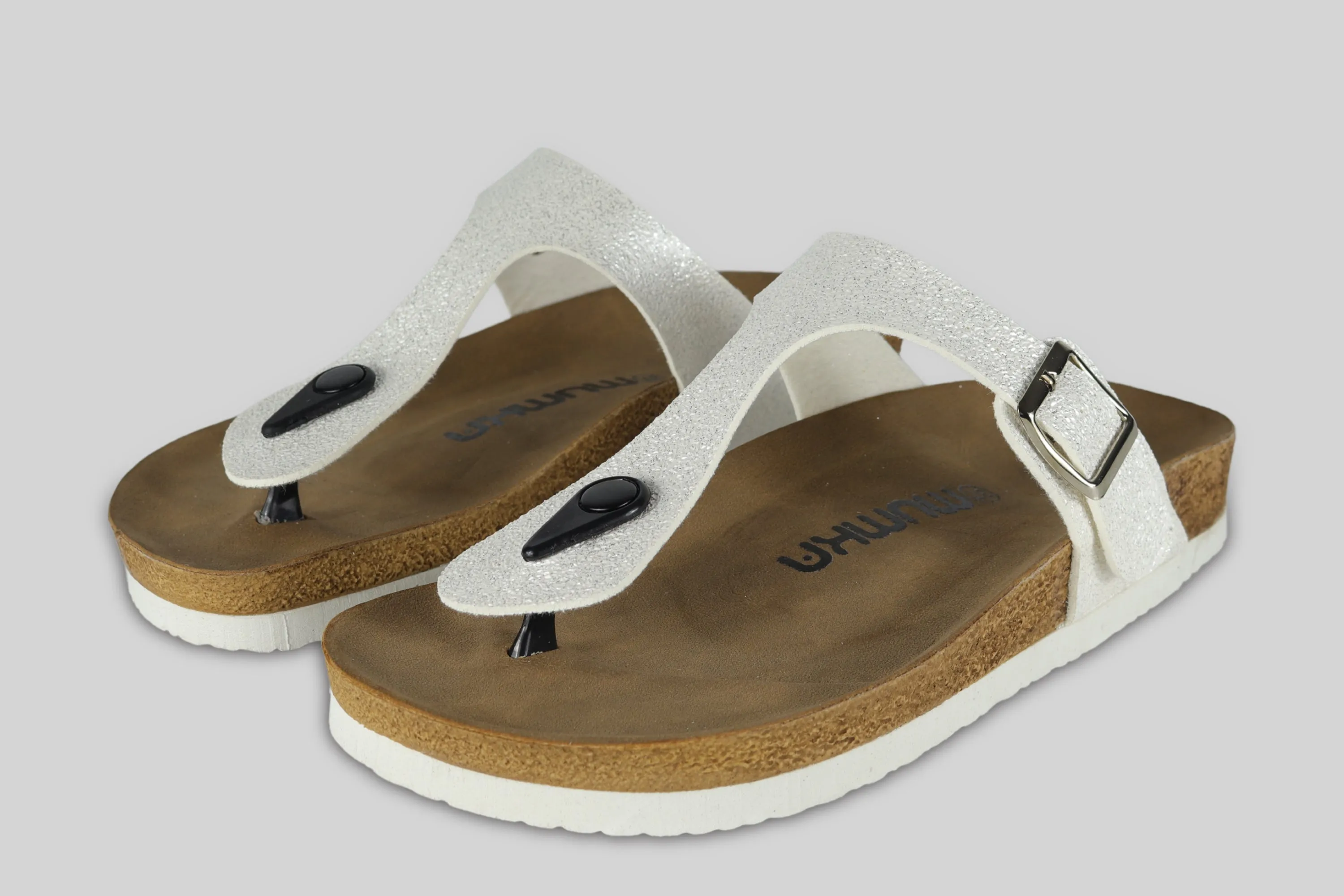 Sandalias Brillo Blanco