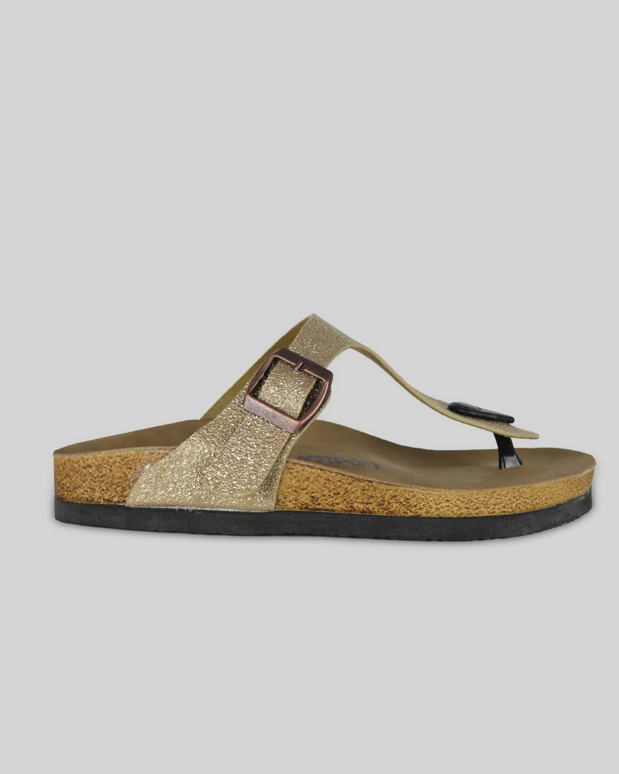 Sandalias Brillo Dorado