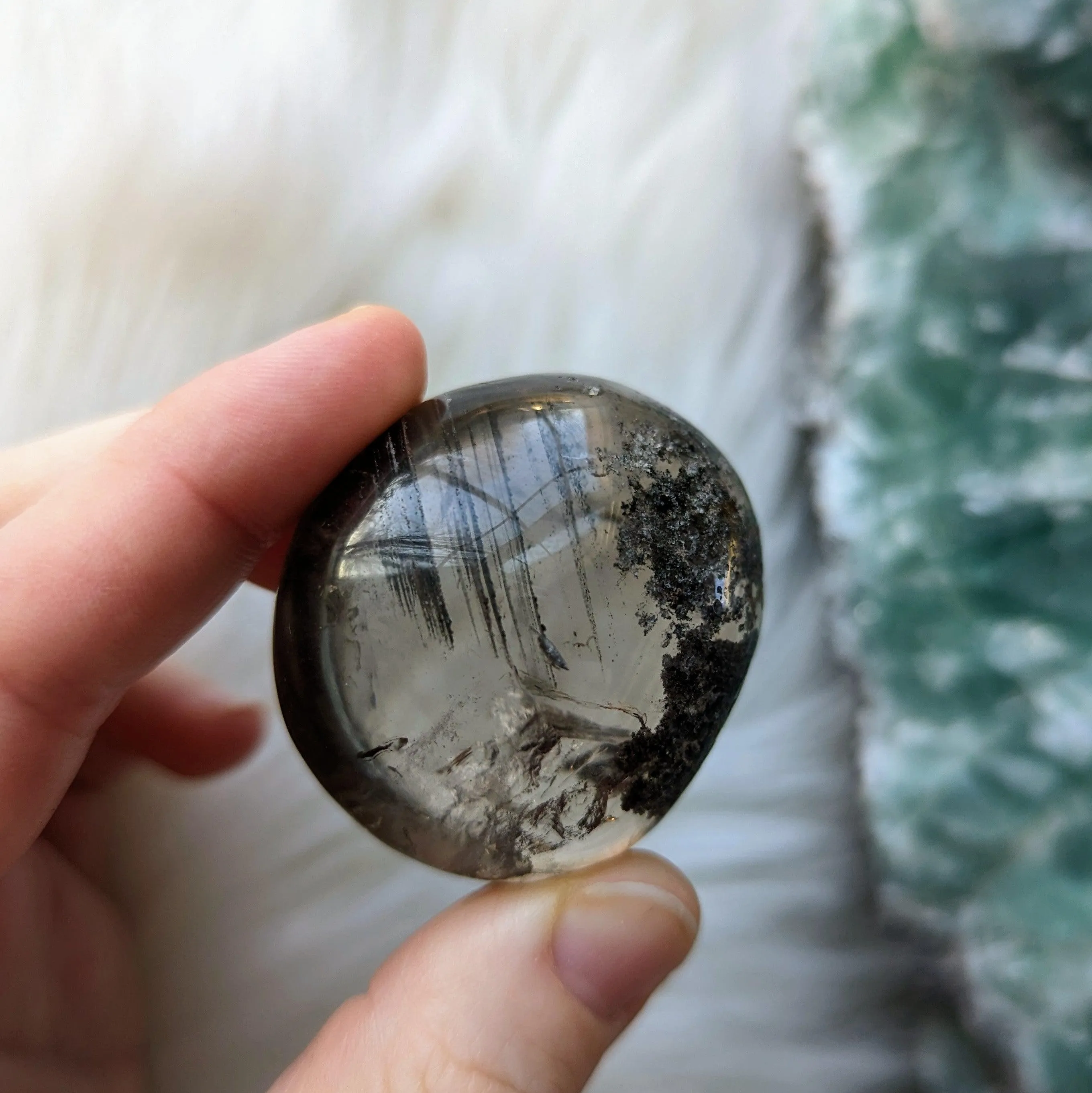 Shamanic Dream Quartz Seer Stone Partially Polished From Brazil~ Beautiful Rainbow Inclusions