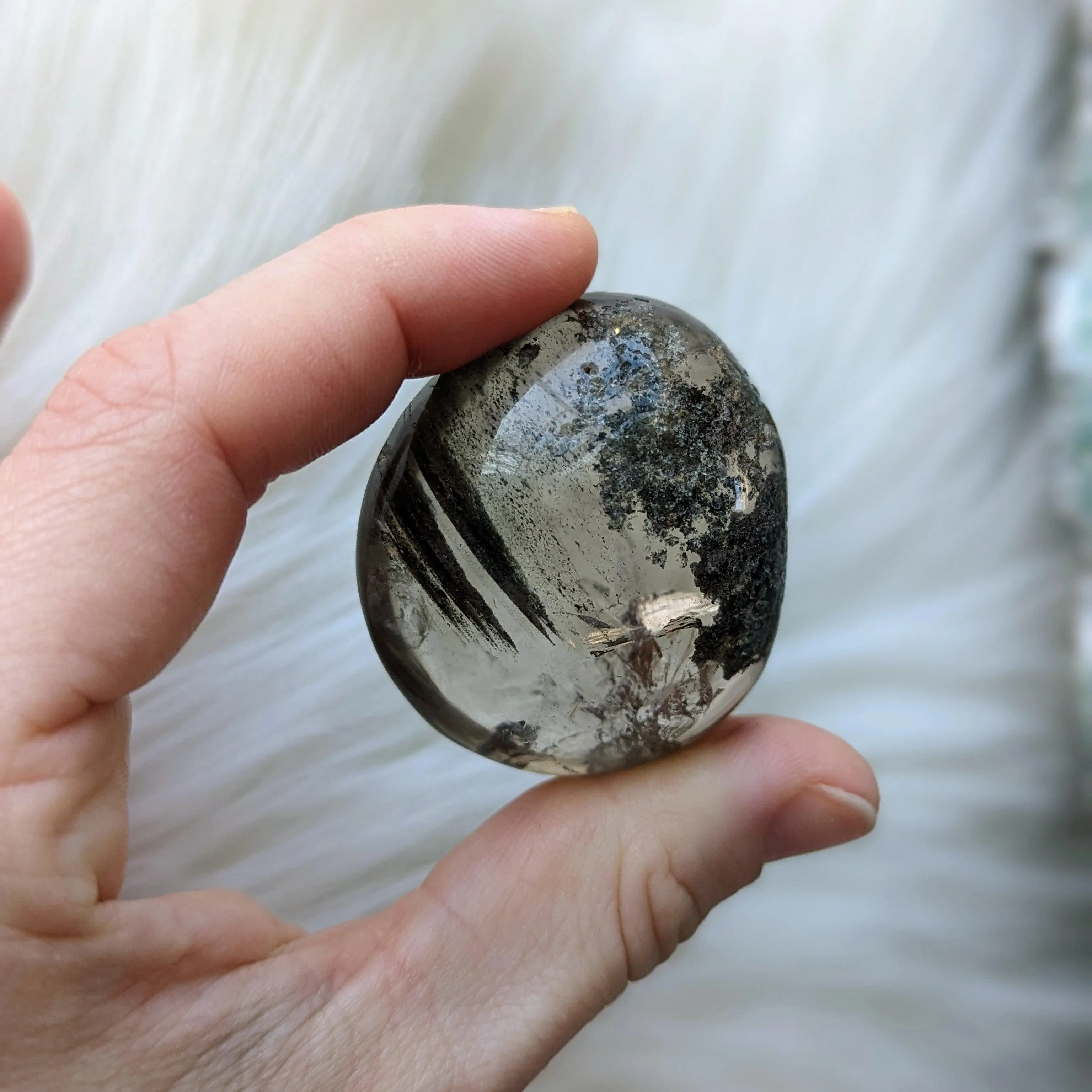 Shamanic Dream Quartz Seer Stone Partially Polished From Brazil~ Beautiful Rainbow Inclusions