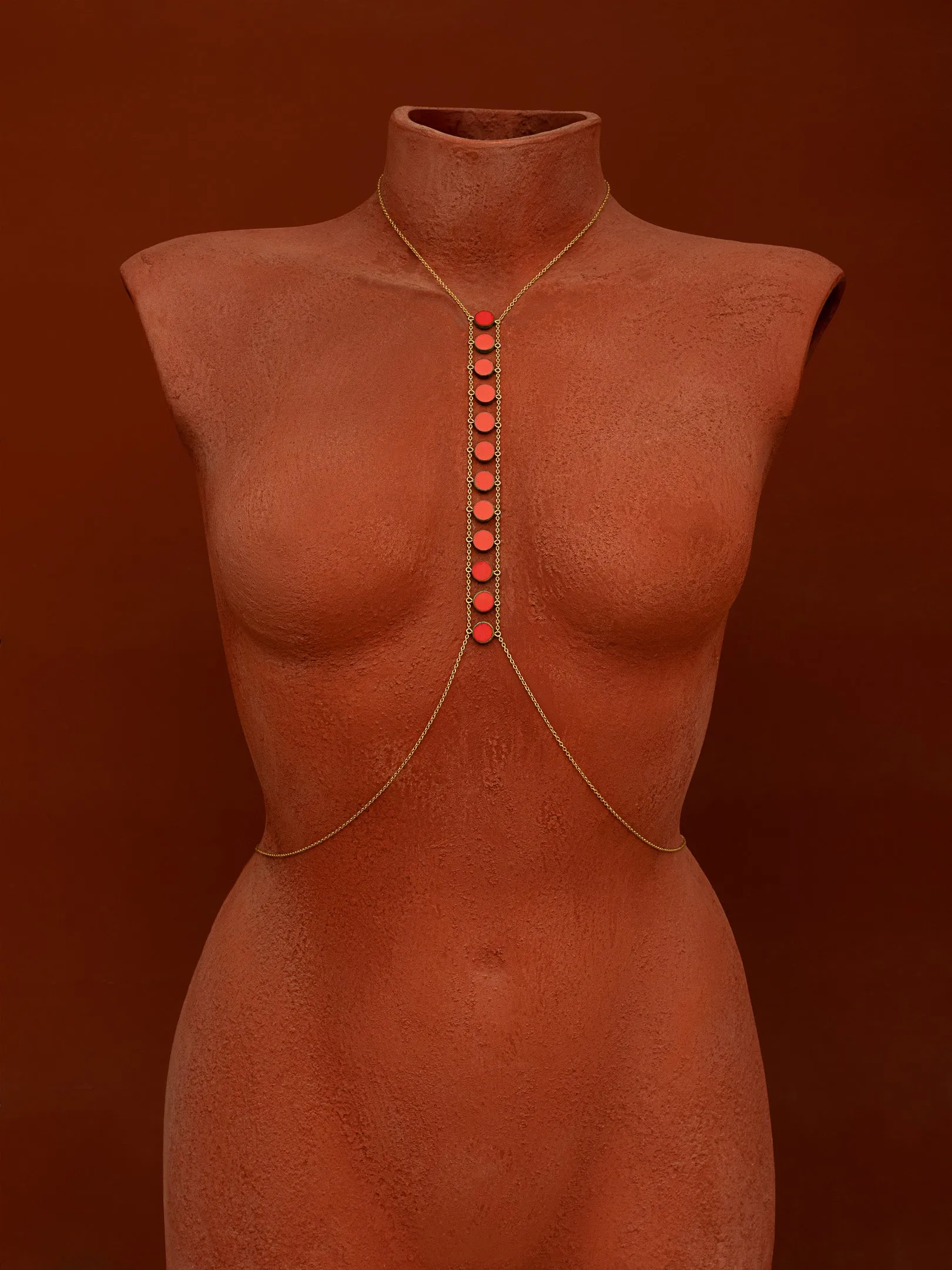 Spine Circle Stone Body Chain