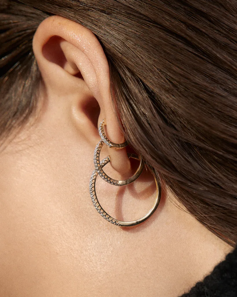 The Dreamy Diamond Hoops (25mm)