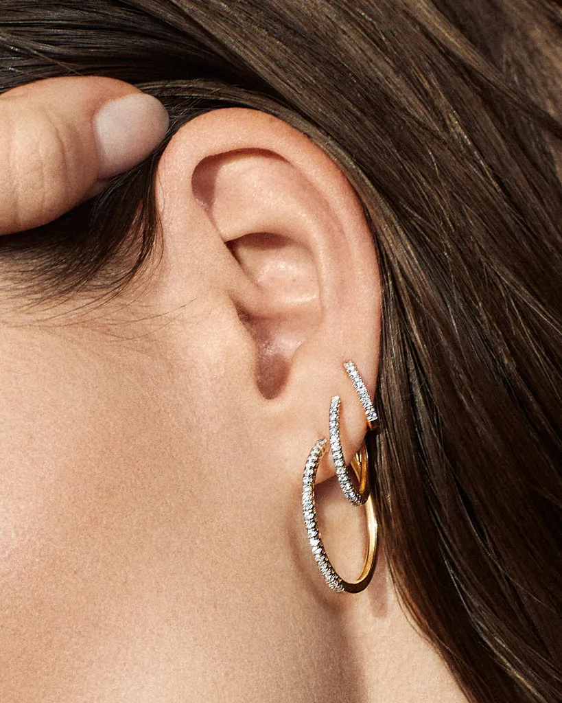 The Dreamy Diamond Hoops (25mm)