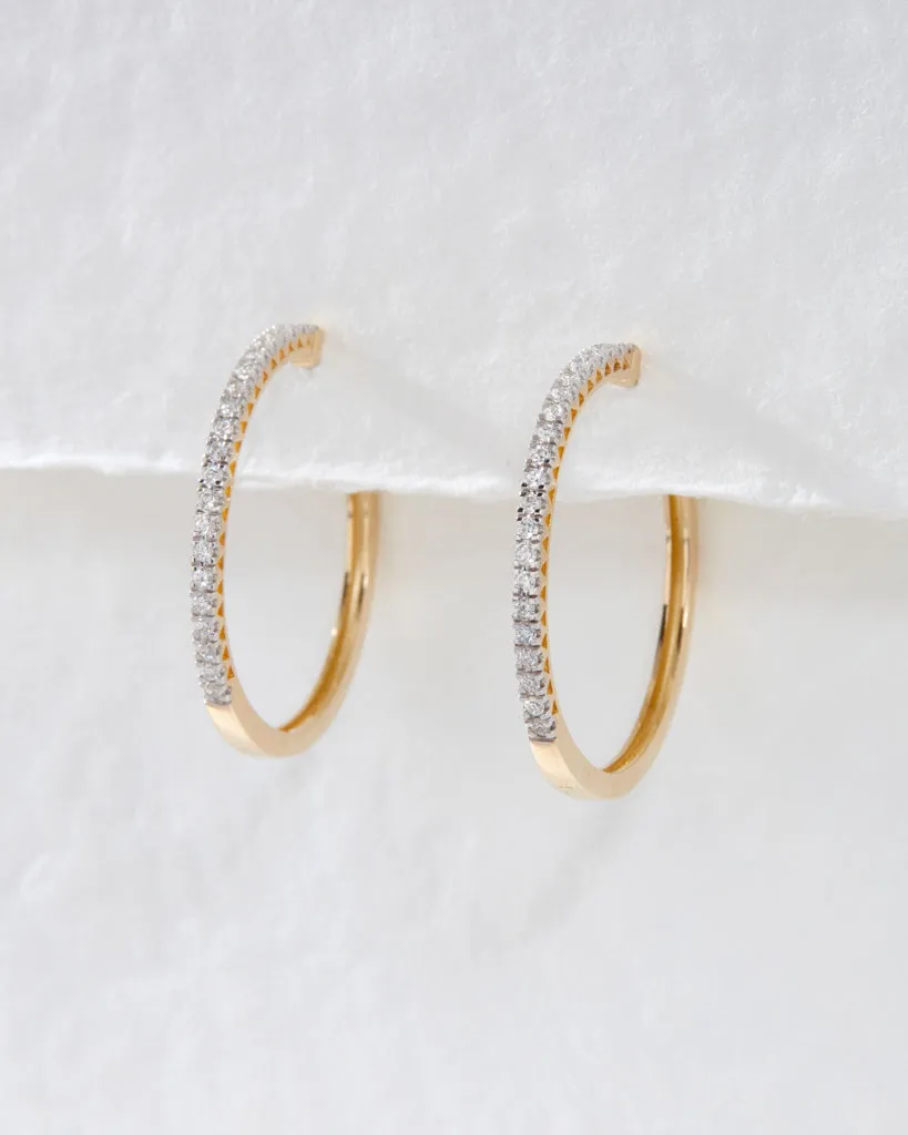 The Dreamy Diamond Hoops (25mm)