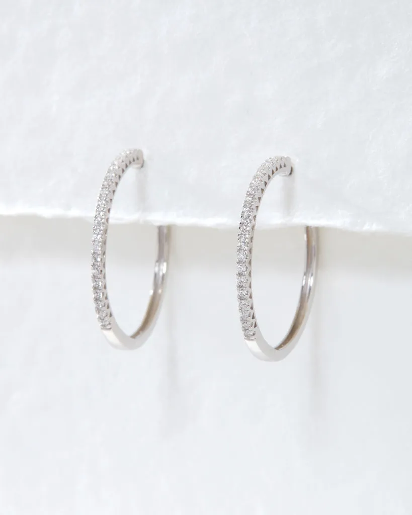 The Dreamy Diamond Hoops (25mm)