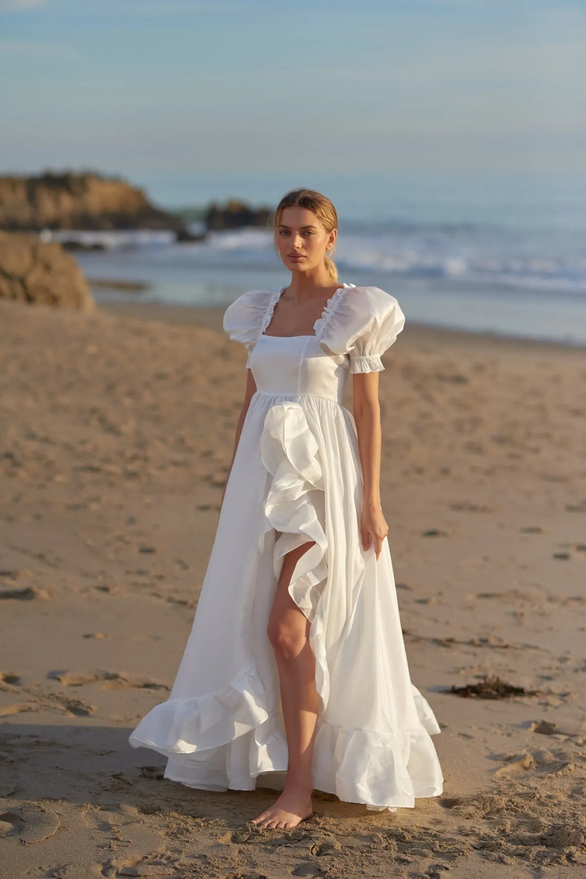 The Ivory Recycled Ruffle Gown