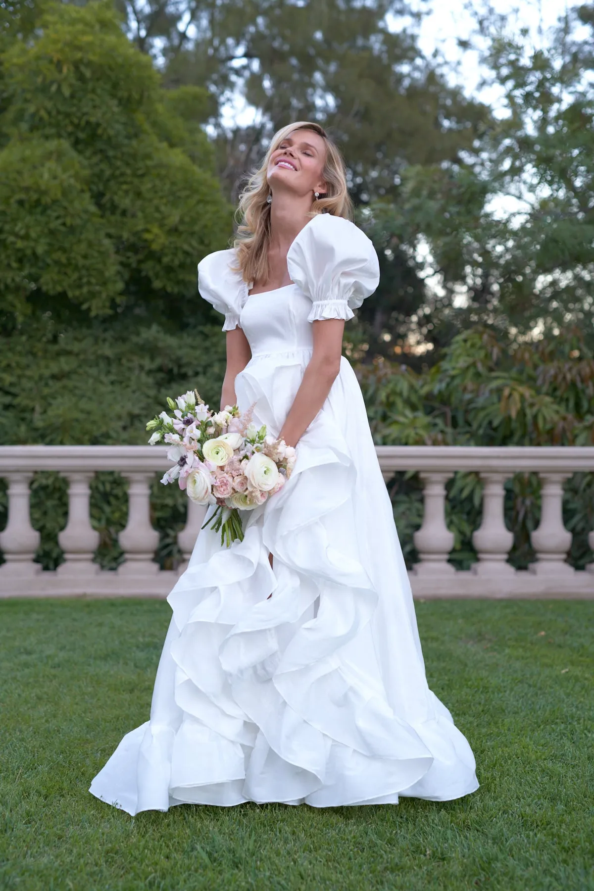 The Ivory Recycled Ruffle Gown