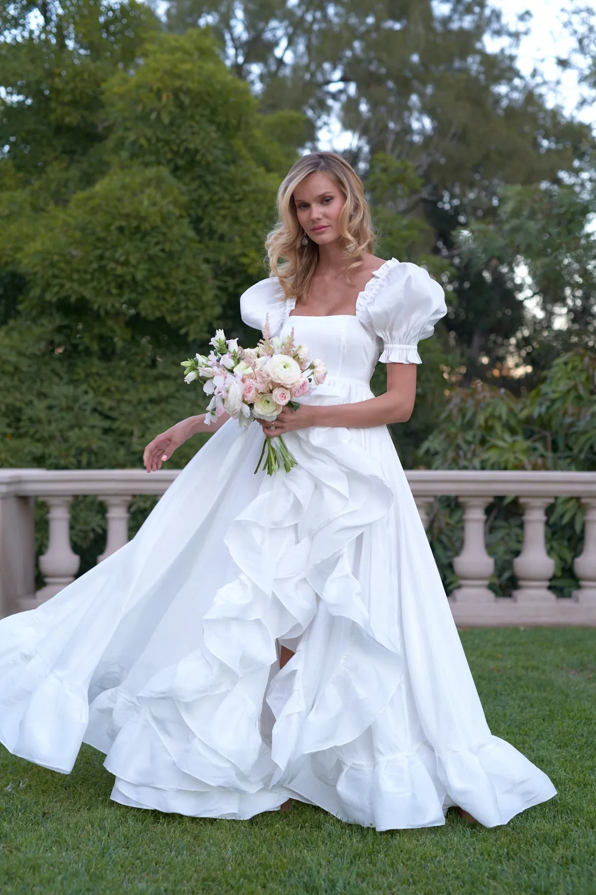 The Ivory Recycled Ruffle Gown