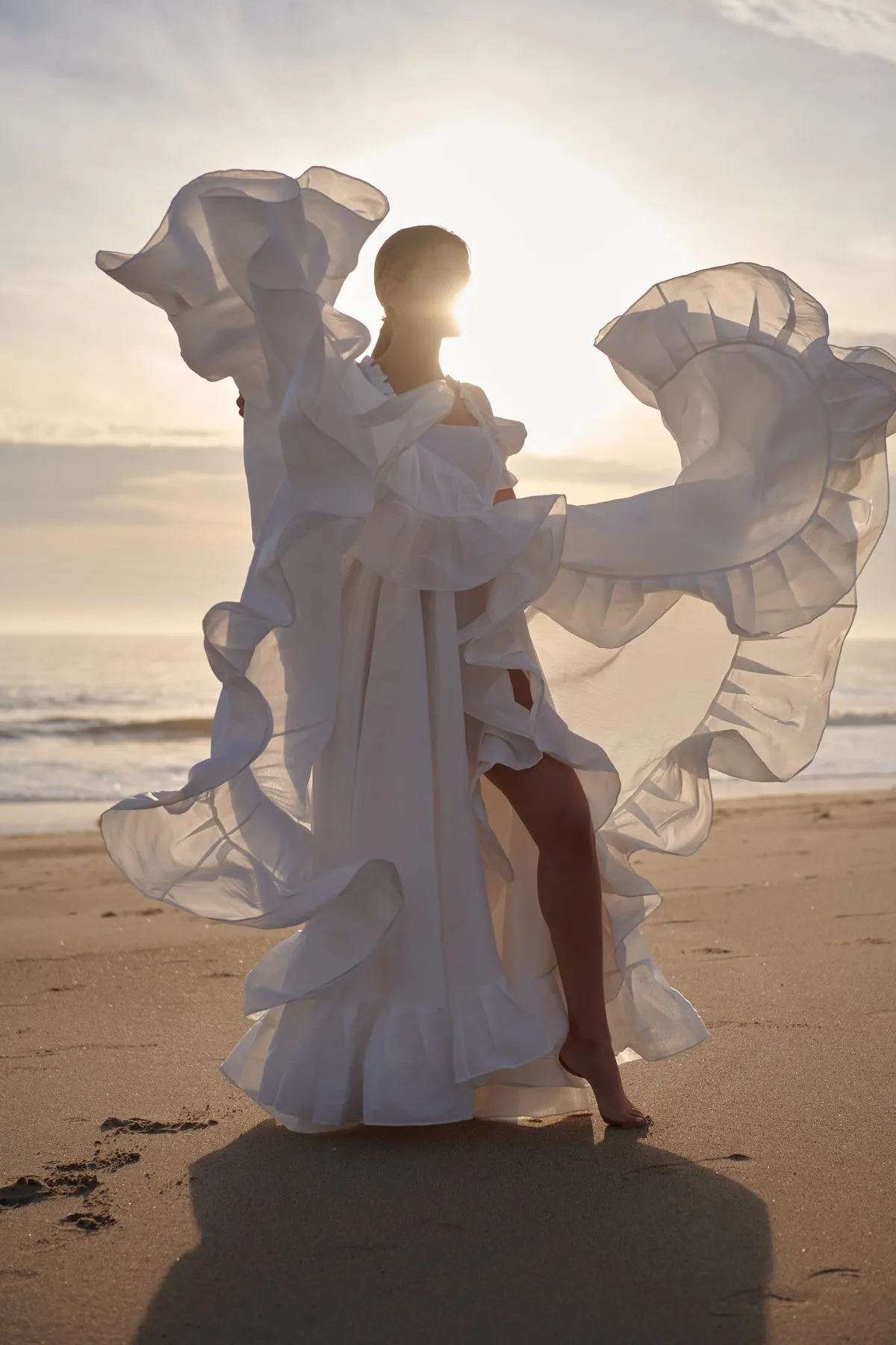 The Ivory Recycled Ruffle Gown